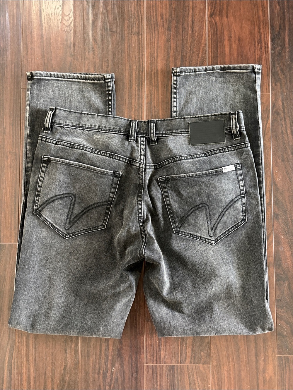 Matix Men’s Black Washed Gripper Slim-Straight Jeans